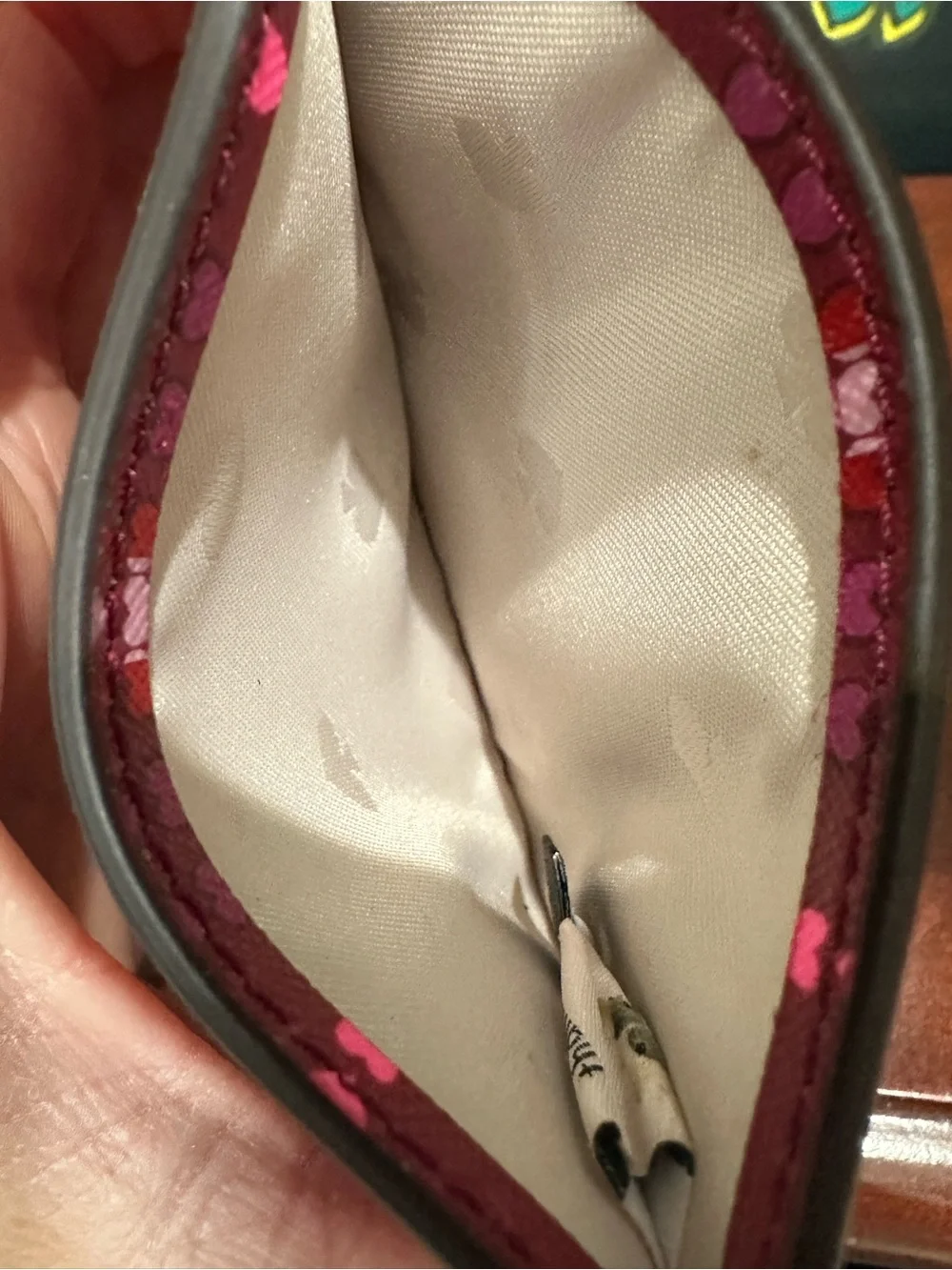 Kate Spade Heart Print Leather Card Holder Valentine